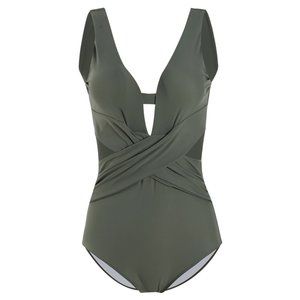 Retro cut out bathing suit